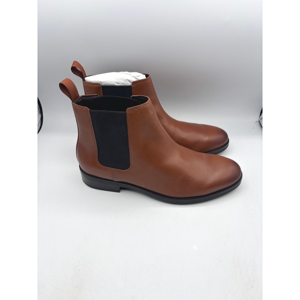 Cole Haan Grand+ Dress Chelsea Mens Leather Boots 10 British Tan C37859
